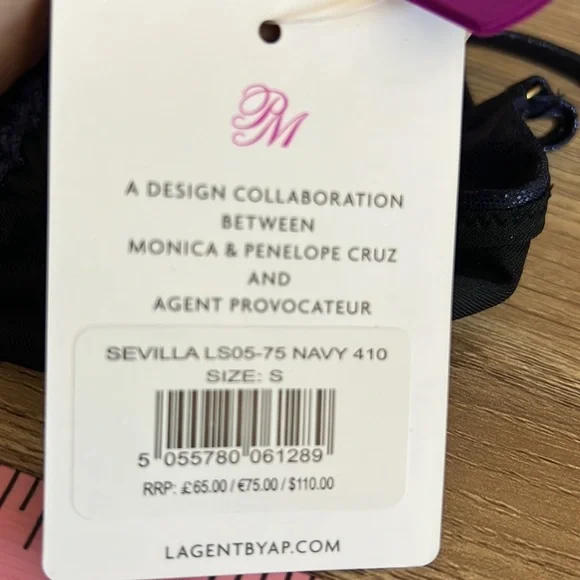 NEW L’Agent by Agent Provocateur Sevilla metallic blue string bikini size small - Picture 7 of 7